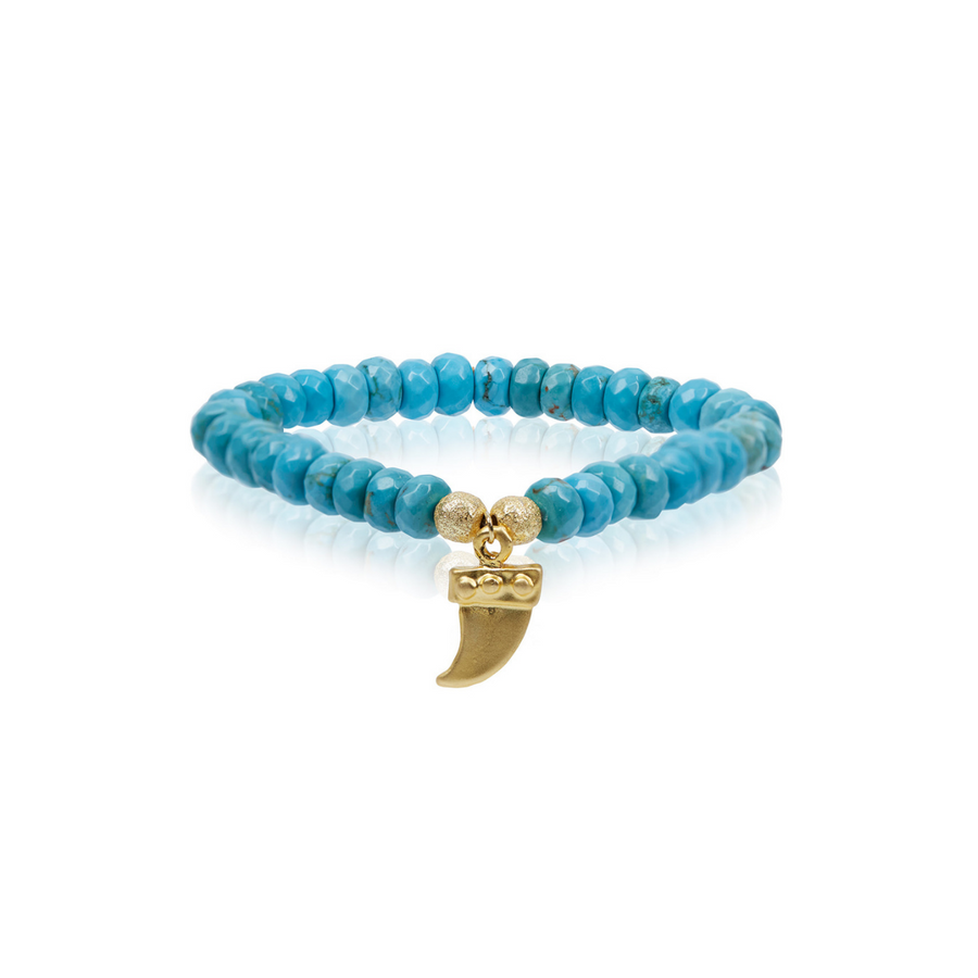 Horn Charm with Turquoise