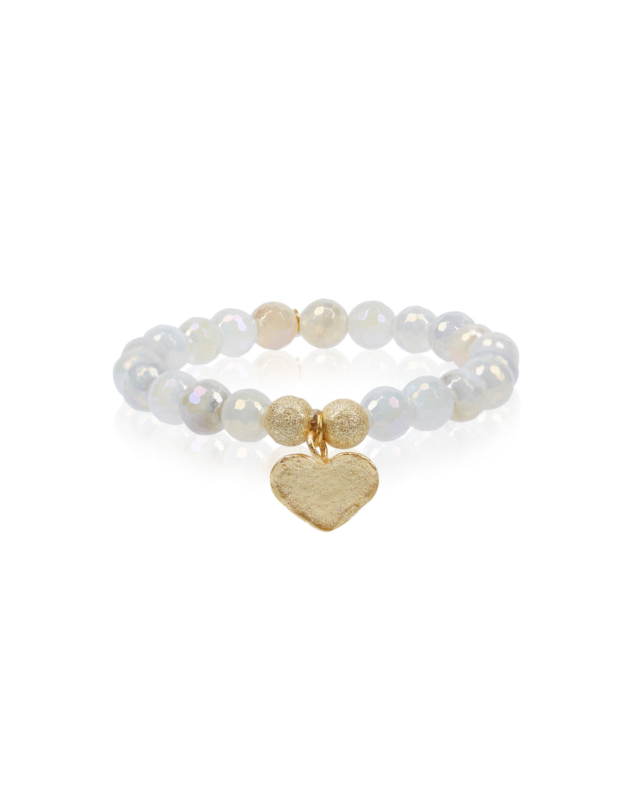 Heart Charm with Mystic Moonstone