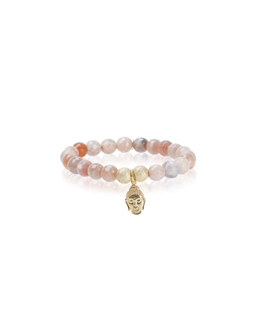 Buddha with Mystic Peach Moonstone
