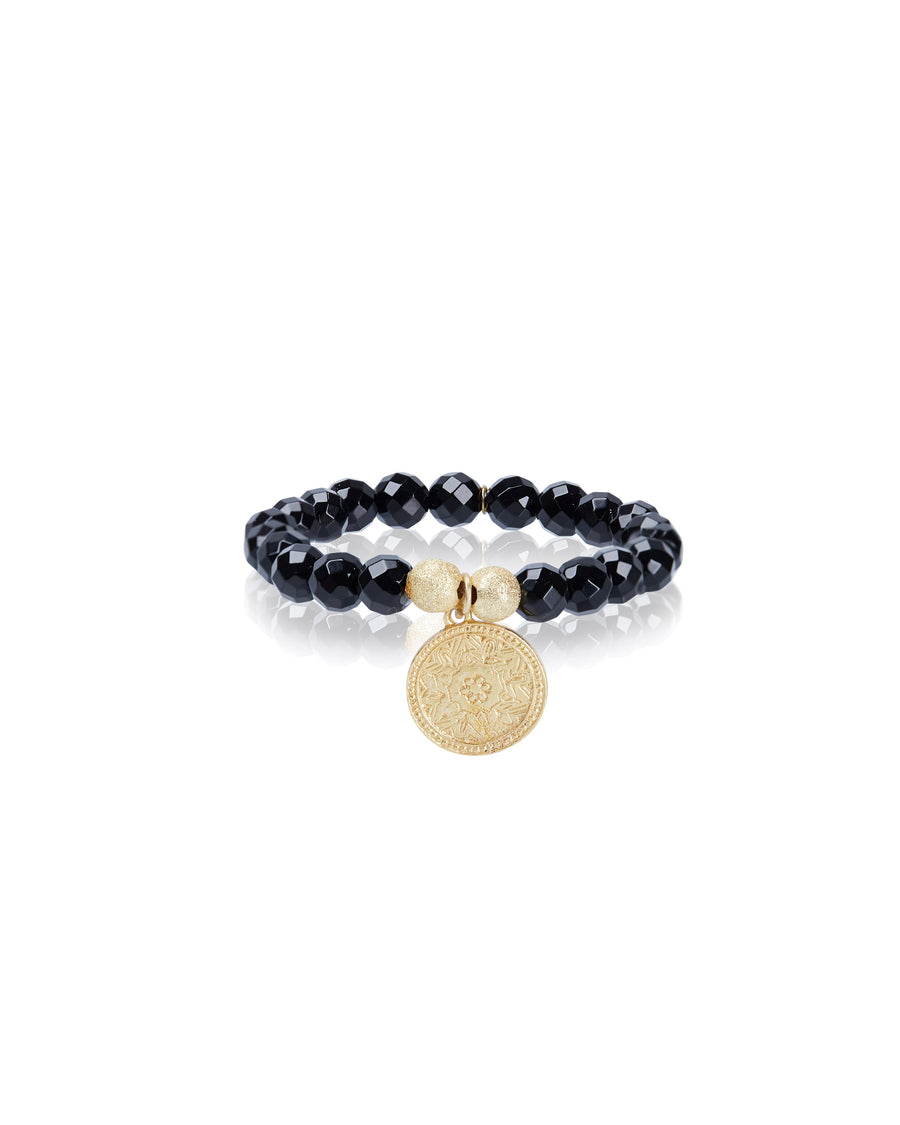 Coin Charm with Black Onyx