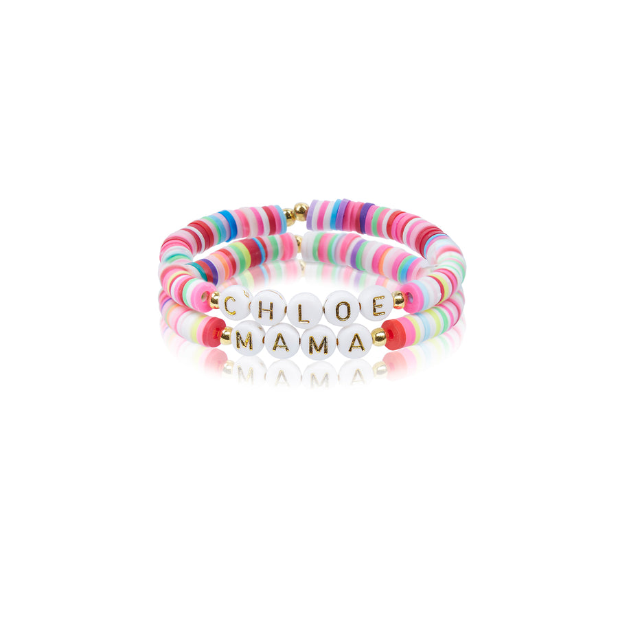 Multi Colored Mommy & Me Bracelet Set